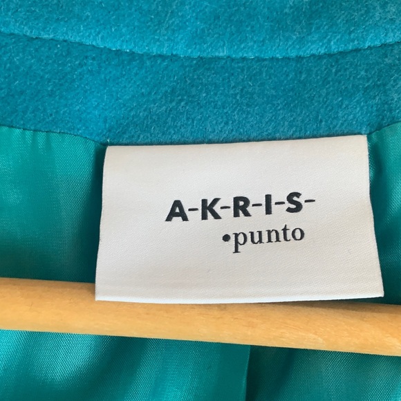 Teal Ruffled Collar Jacket - Picture 4 of 6